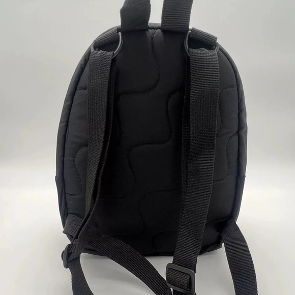 Adidas Mini Backpack Purse Black Gold Linear Logo Travel Bag School Sporty EUC - Picture 6 of 13